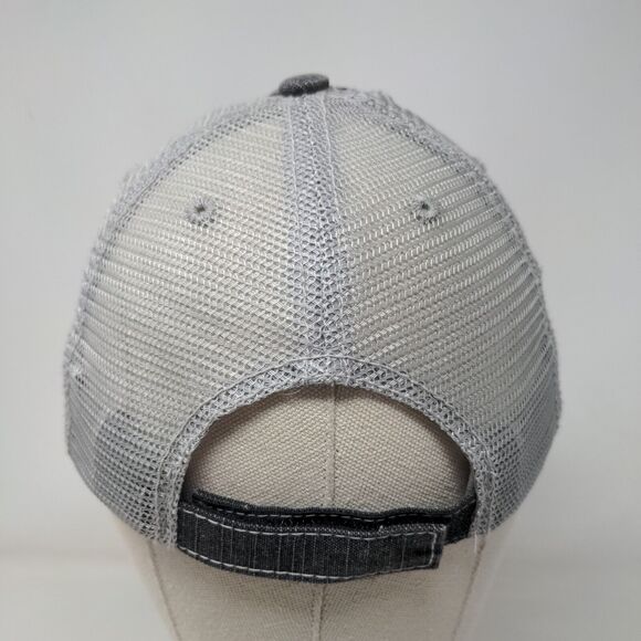 Cowgirl Horseshoe Strapback Mesh Back Trucker Hat Gray OSFM Embroidered - Picture 5 of 7